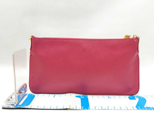 PRADA PRADA Saffiano Leather Pink Pouch