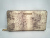 GUCCI Round Zip Wallet Python Beige Wallet