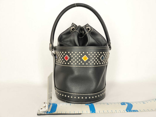 SAINT LAURENT Studded Leather Shoulder Bag