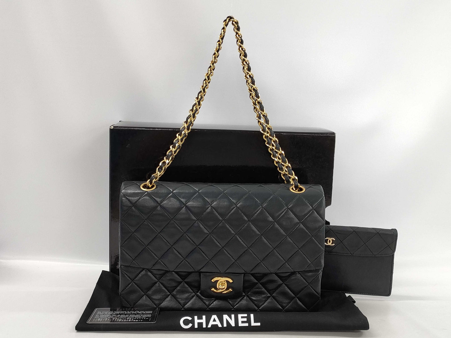 CHANEL Matelasse Chain Shoulder Bag, Black, with Pouch, #1 Shoulder Bag