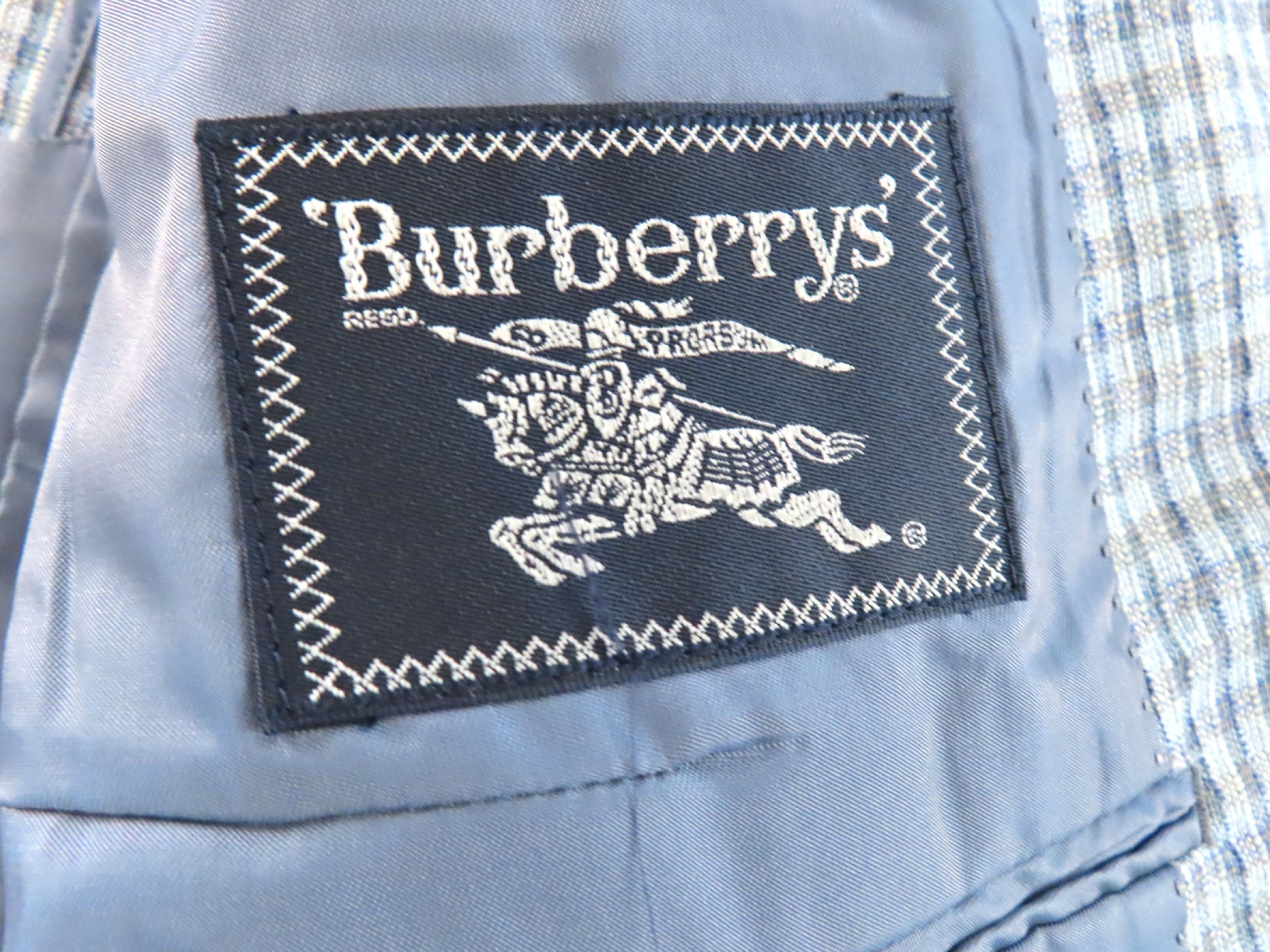 Burberry Men's Checked Rayon Linen Tailored Jacket, Size 170cm