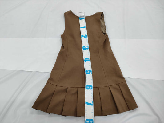 Burberry Pleated Nova Check Horsemark Sleeveless Dress, Size 38 M. BURBERRY Dress