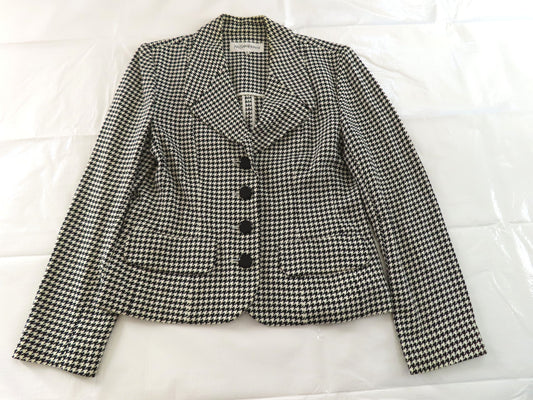 Yves Saint Laurent Houndstooth Tailored Jacket, Size 38 M, Yves Saint Laurent Jacket