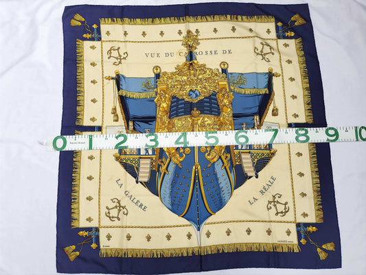 HERMES Carre Hermes Scarf Carre 90 LA REALE All-Over Print HERMES Scarf