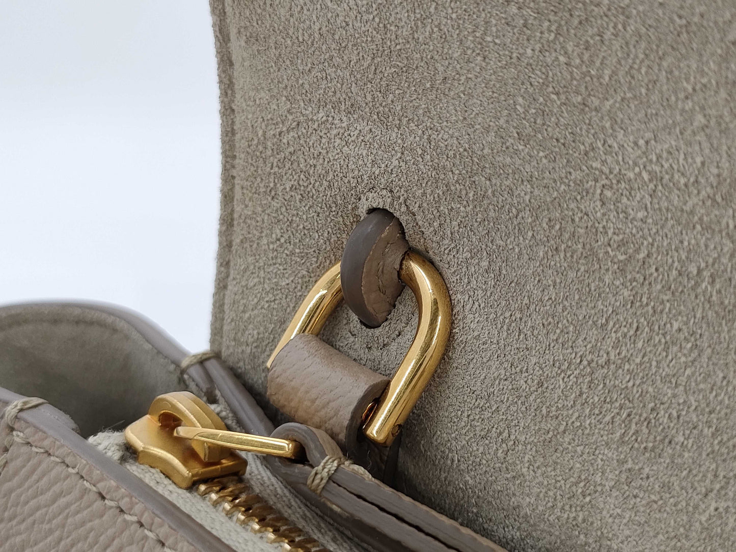 CELINE Pico Mini 2-Way Handbag/Shoulder Bag with Gold Hardware