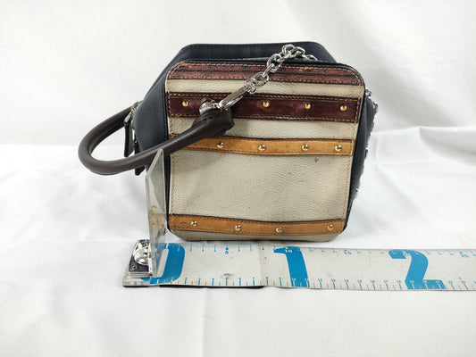 LOUIS VUITTON M52350 Trompe l'oeil Chain 2-Way Handbag/Shoulder Bag Black/Beige