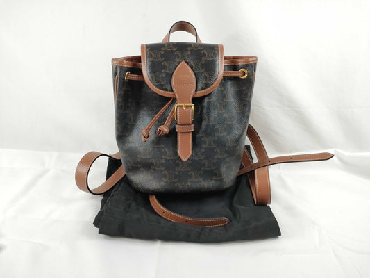 CELINE Triomphe Falco Backpack with Gold Hardware