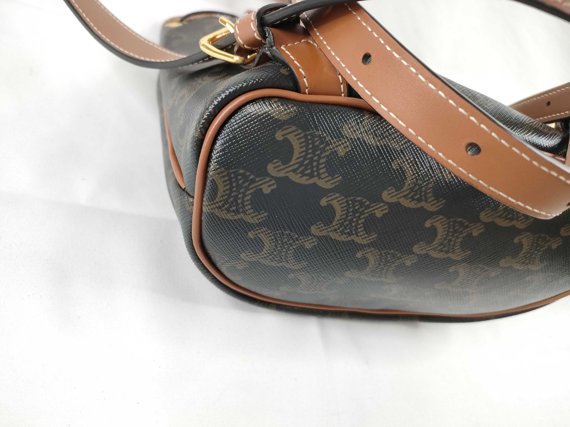 CELINE Triomphe Falco Backpack with Gold Hardware