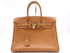 HERMES Togo Birkin 35, □I Stamp, 2005, Brown, GD Hardware, Cadena, 2 Keys, and Cloche.