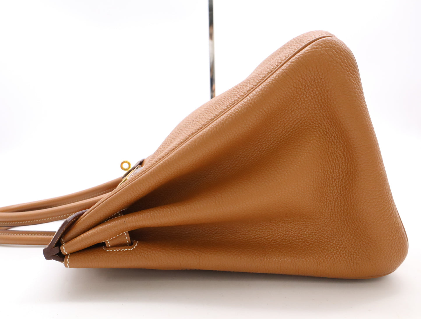 HERMES Togo Birkin 35, □I Stamp, 2005, Brown, GD Hardware, Cadena, 2 Keys, and Cloche.