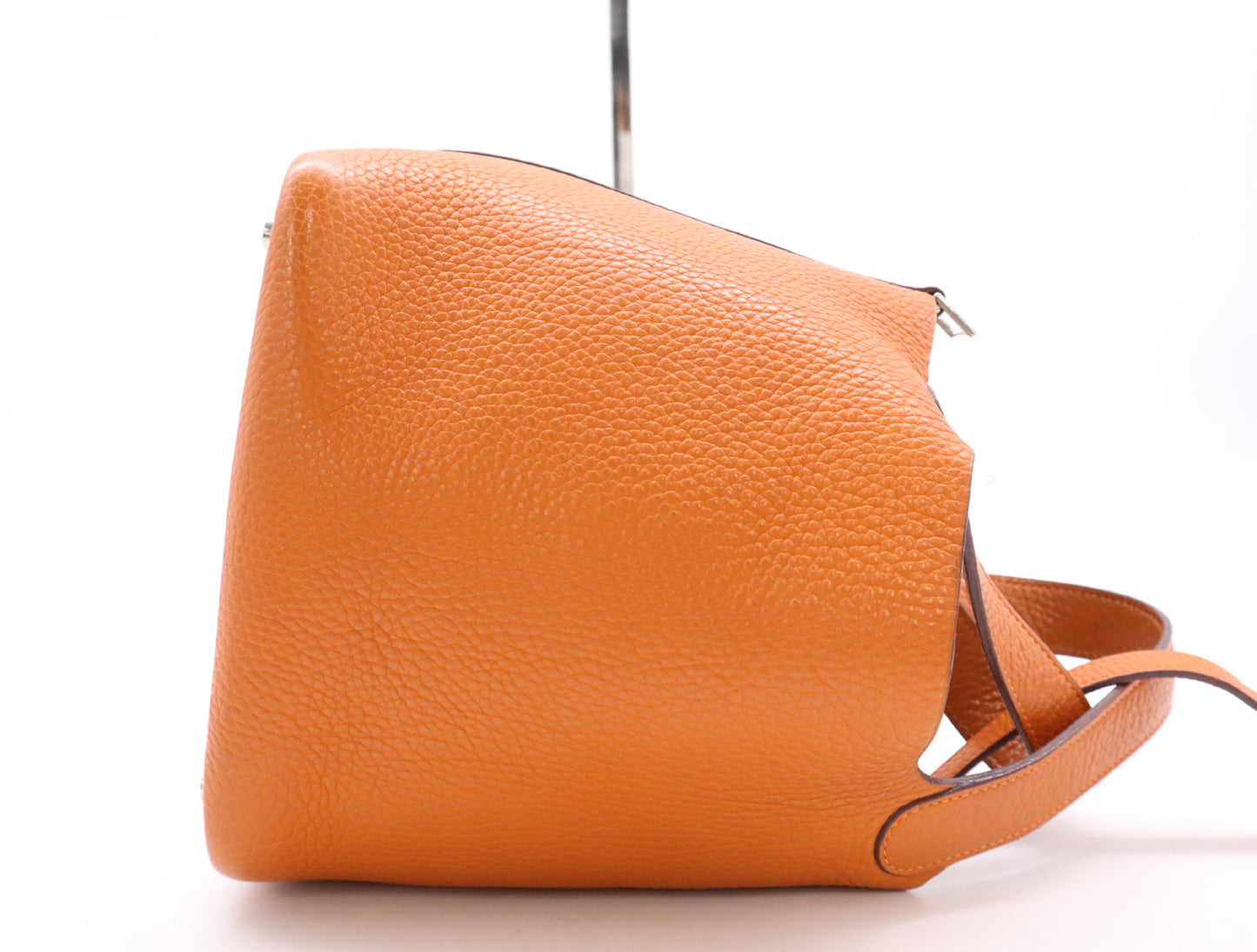 HERMES Picotin PM Orange Taurillon Clemence Leather Handbag with Box and Dust Bag