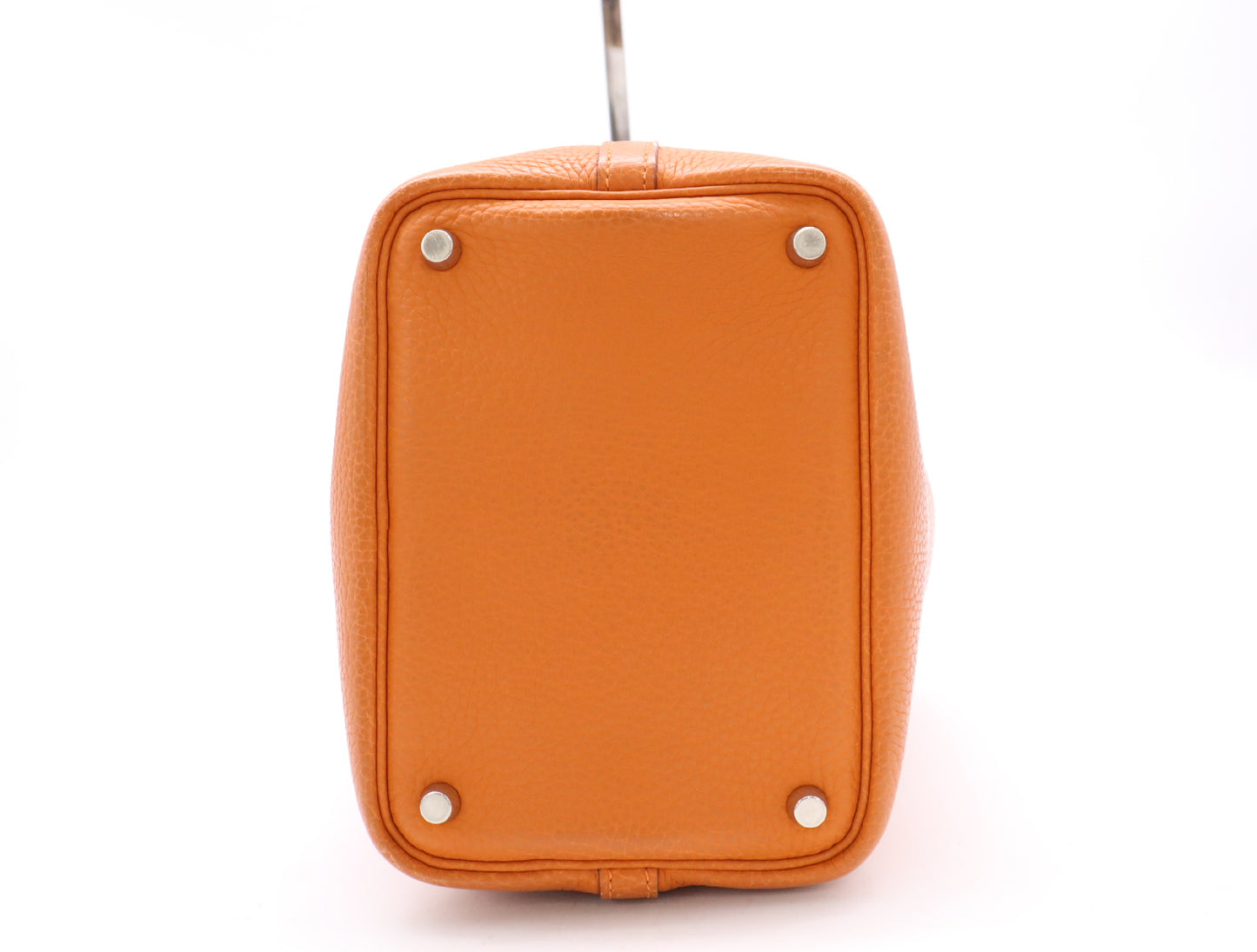 HERMES Picotin PM Orange Taurillon Clemence Leather Handbag with Box and Dust Bag