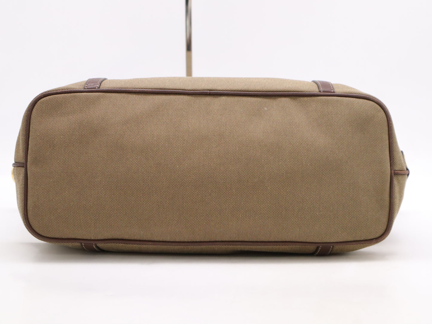 PRADA Canvas/Leather Logo Jacquard 2-Way Bag with Shoulder Strap, White Tag Included