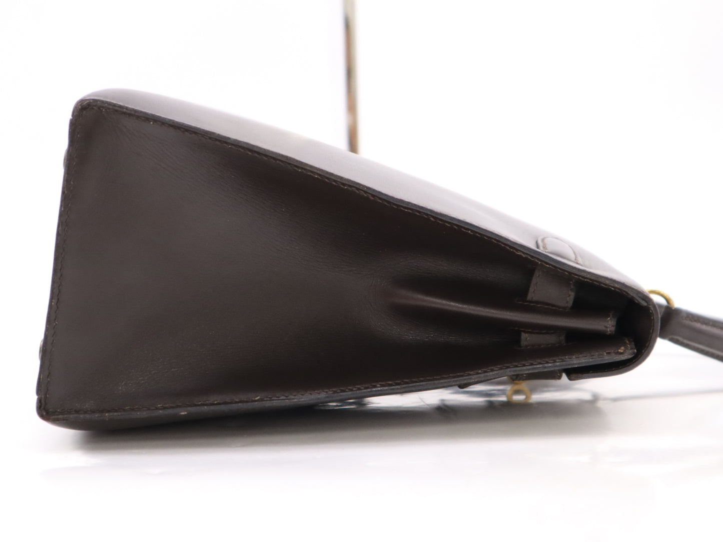 HERMES Kelly 32 Handbag, 1986, with P Stamp, GD Hardware, Dust Bag and Cloche.