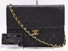 CHANEL Lambskin Matelasse 25 Single Flap Shoulder Bag with S-Chain, Push Lock, and Gold Hardware, Black