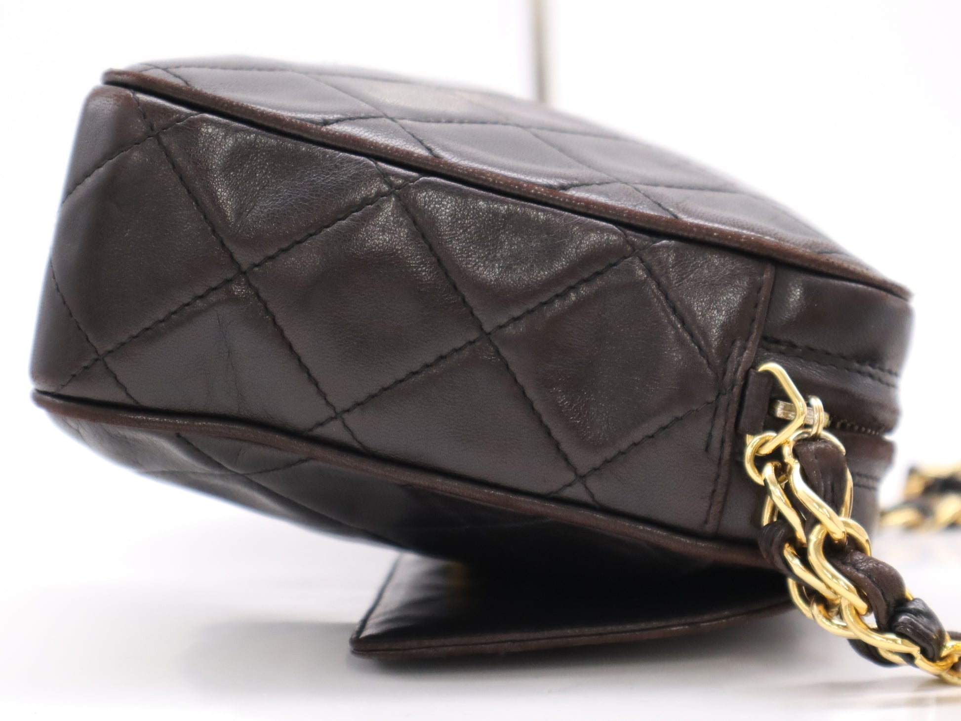 CHANEL Lambskin Matelasse 25 S Flap S Chain GD Hardware Black Seal Shoulder Bag 3472275