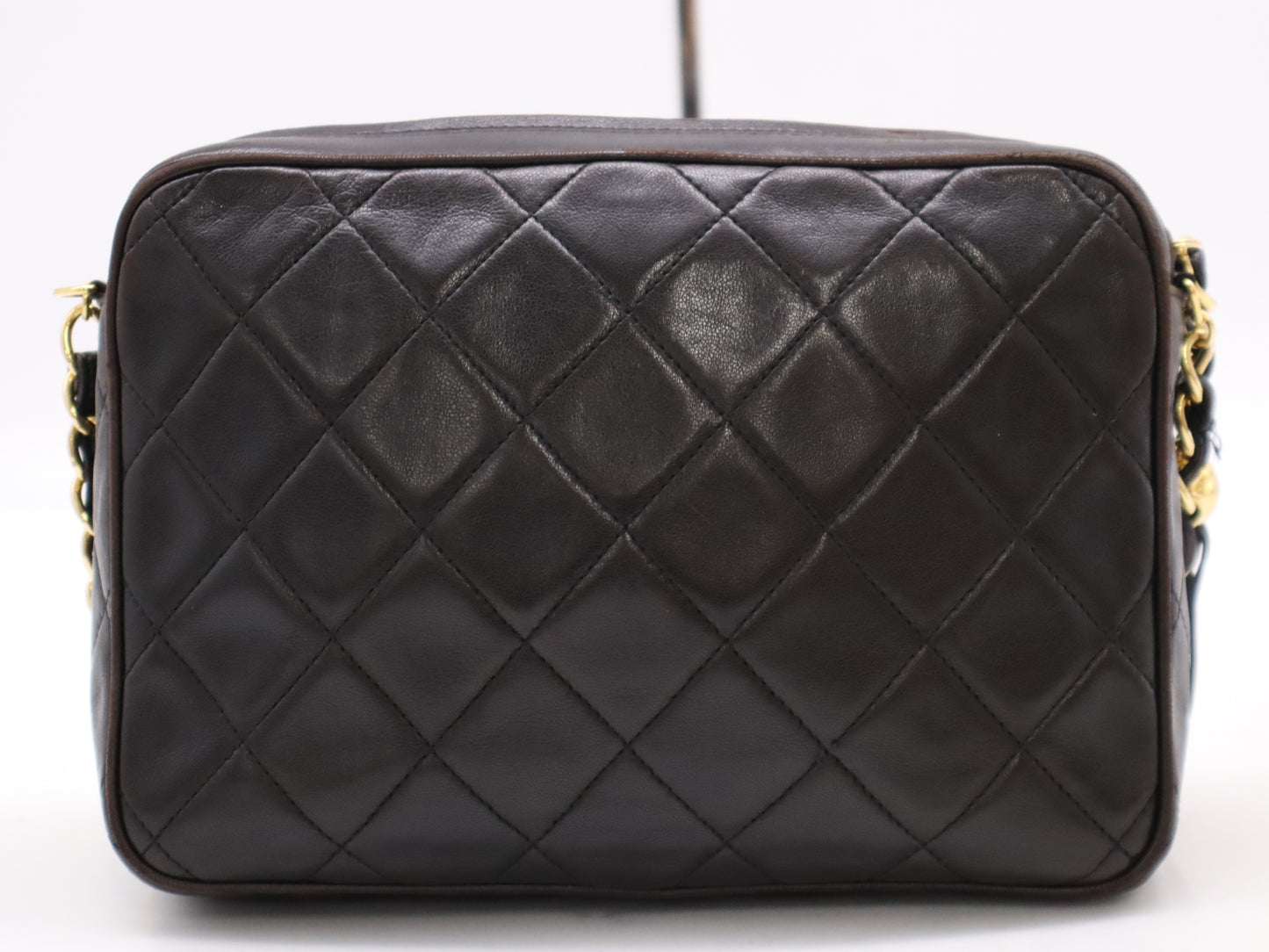 CHANEL Lambskin Matelasse 25 S Flap S Chain GD Hardware Black Seal Shoulder Bag 3472275