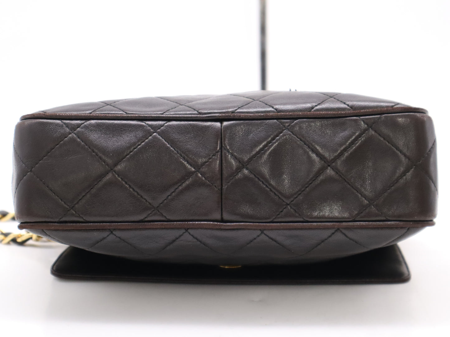 CHANEL Lambskin Matelasse 25 S Flap S Chain GD Hardware Black Seal Shoulder Bag 3472275