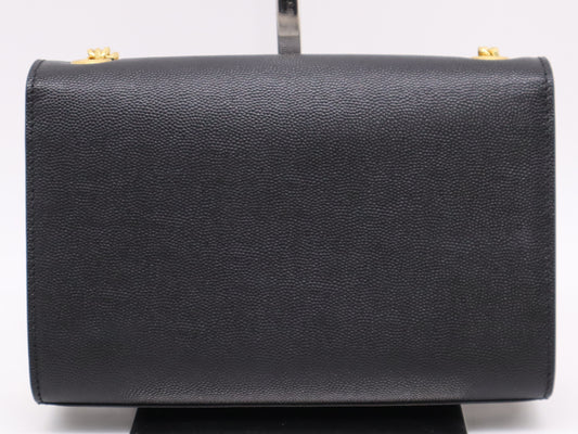 Yves Saint Laurent 469390 Leather Kate Small Chain Shoulder Bag in Black with GD Hardware