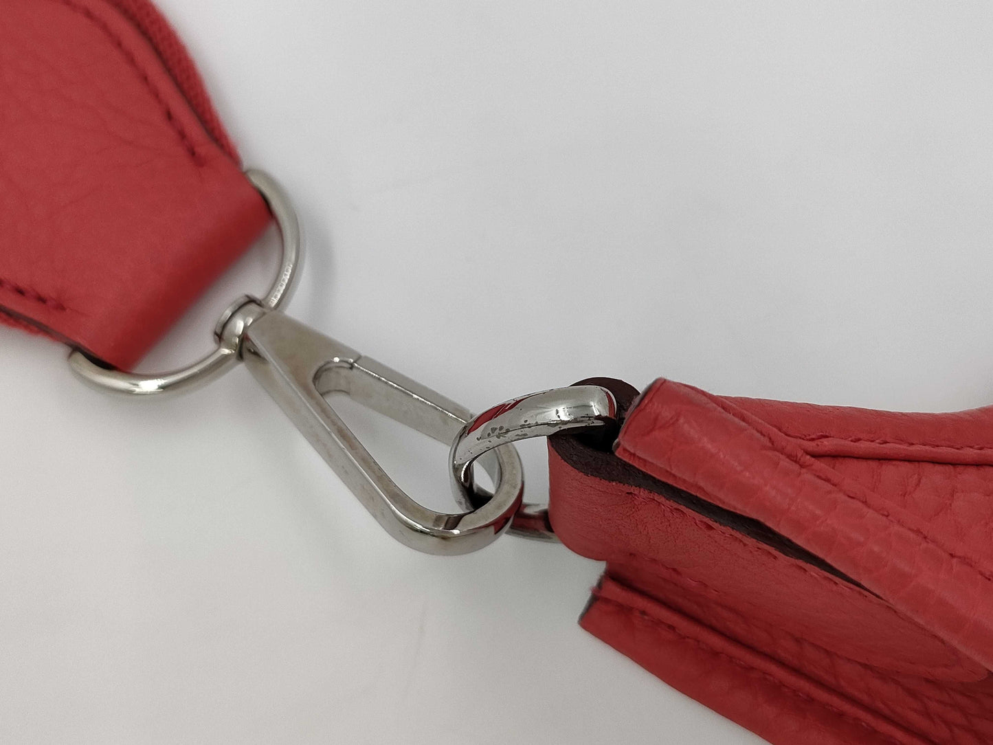 HERMES Leather Evelyne 3PM Shoulder Bag, Orange, Silver Hardware, Dust Bag Included, N Stamp, 2010