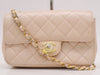 CHANEL Lambskin Mini Matelasse 19 Shoulder Bag, S-Flap, S-Chain, GD Hardware, Beige, Seal, 6681685