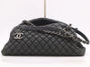 CHANEL Lambskin Matelasse Chain Shoulder Bag with Silver Hardware and Black Seal 17095001 Shoulder Bag