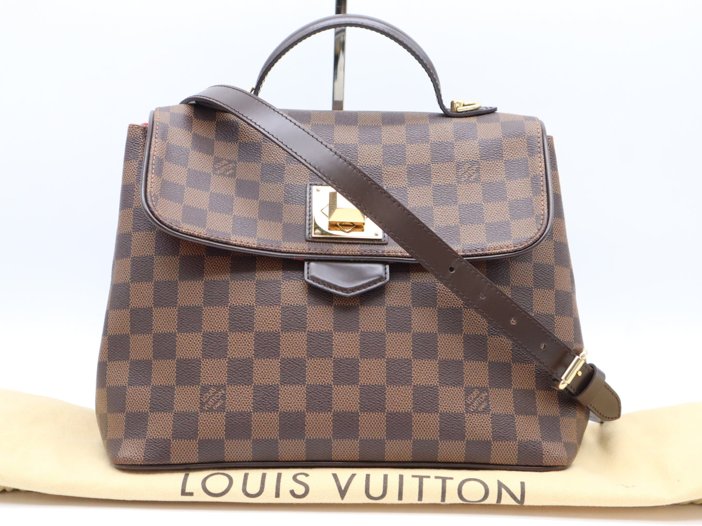 LOUIS VUITTON N41167 Bergamo PM Handbag with Shoulder Strap and Dust Bag