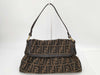 FENDI Zucca Shoulder Handbag Brown