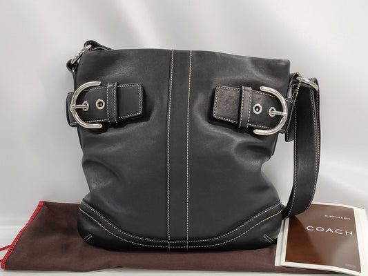 COACH Leather Black 1452 Shoulder Bag
