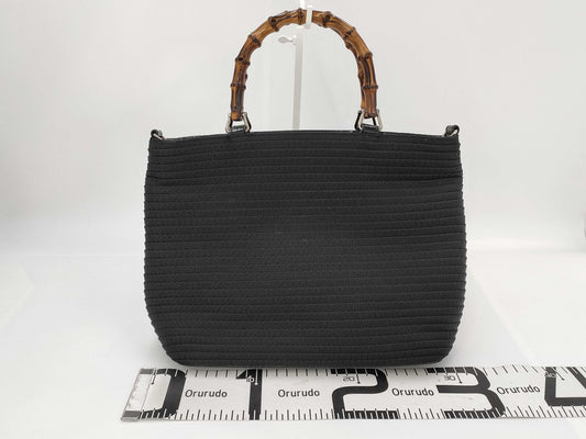 GUCCI Bamboo Handbag Black Handbag