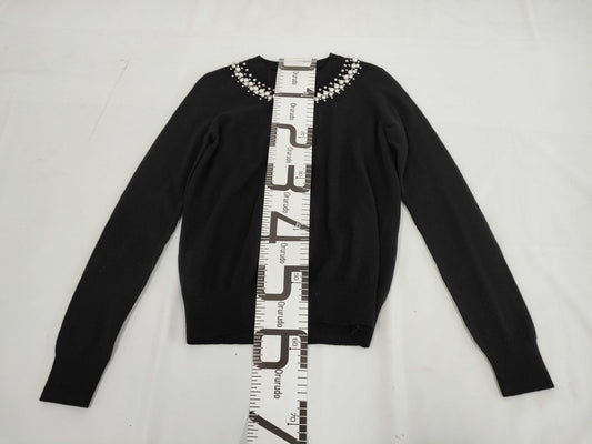 GIVENCHY Pearl and Beaded Neck Knit XS Top