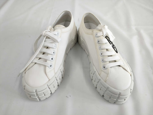 PRADA Double Wheel Nylon Gabardine Sneakers, Size 38