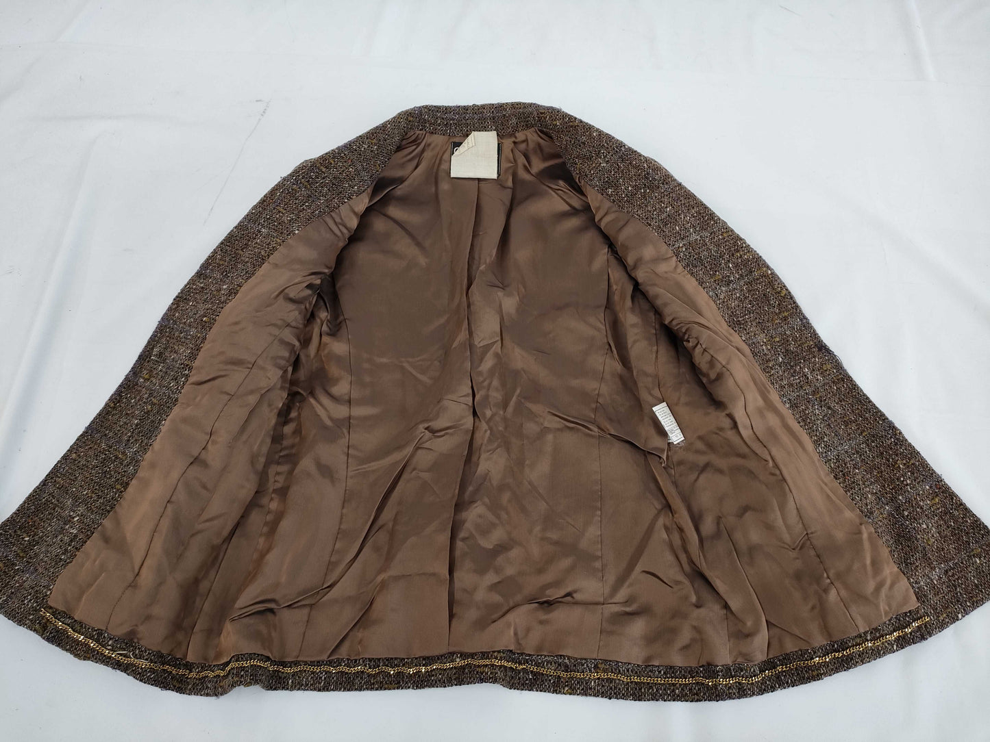 CHANEL 94A Brown and Purple Tweed Jacket P03459 42 Jacket