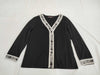 LEONARD Paisley Trim Cardigan, Size 42