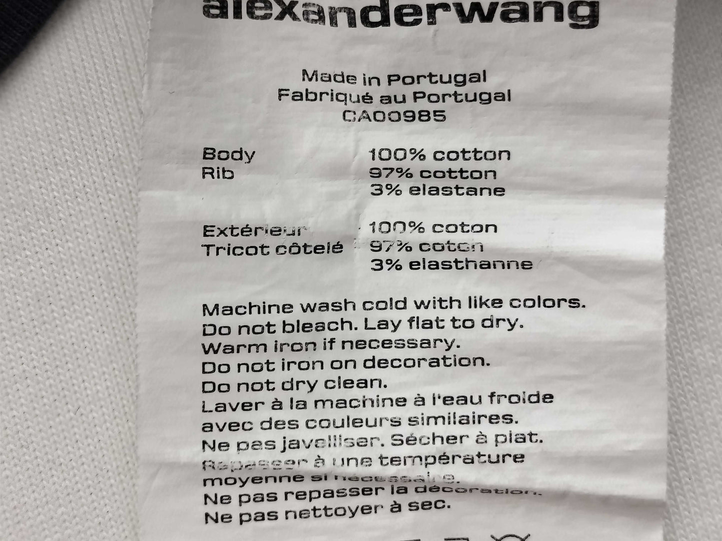 ALEXANDER WANG Logo Long Sleeve T-Shirt Tops