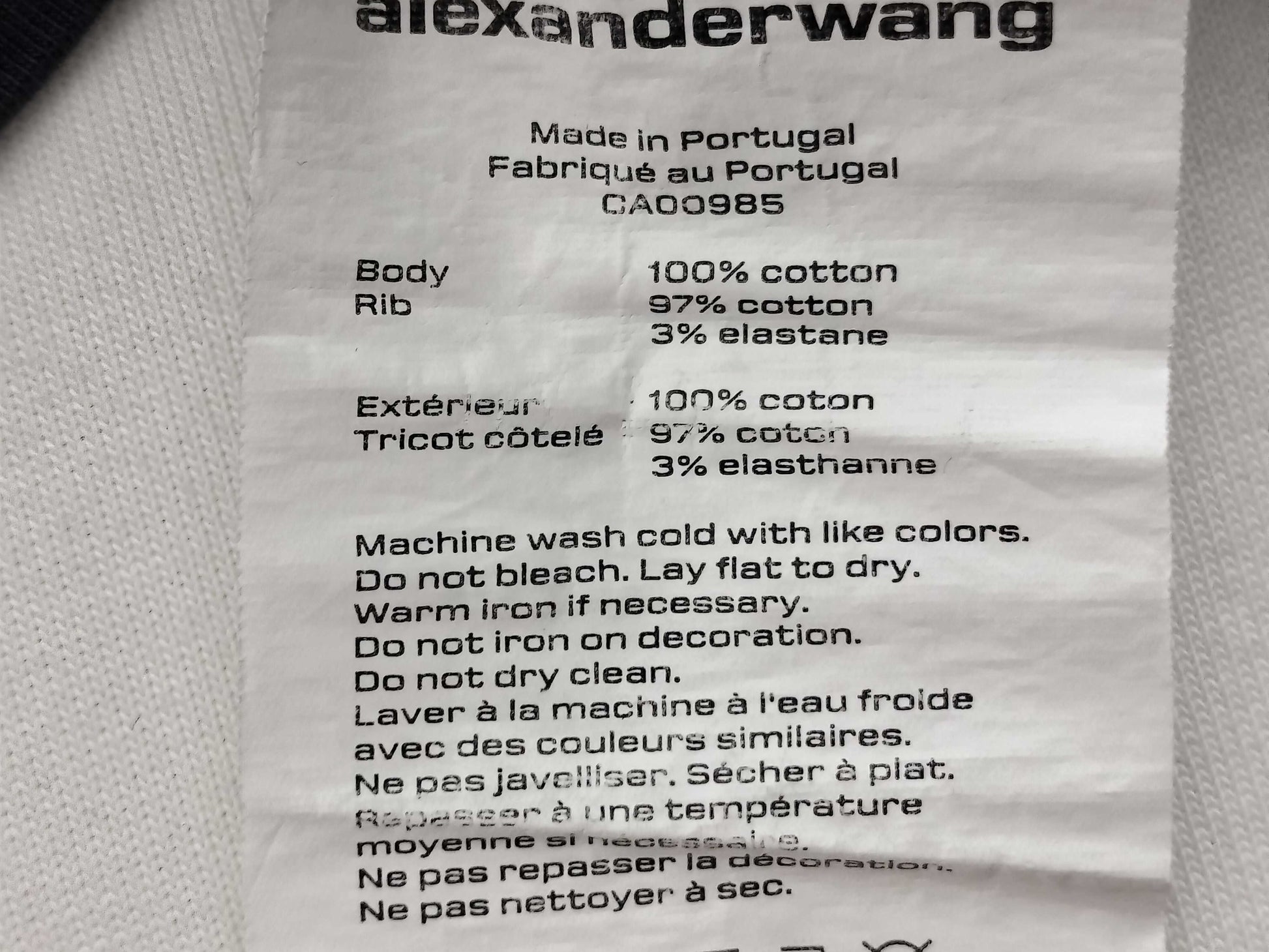 ALEXANDER WANG Logo Long Sleeve T-Shirt Tops