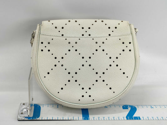 CHANEL Full Flap Caviar Leather Matelasse White Chain Shoulder Bag, No. 24