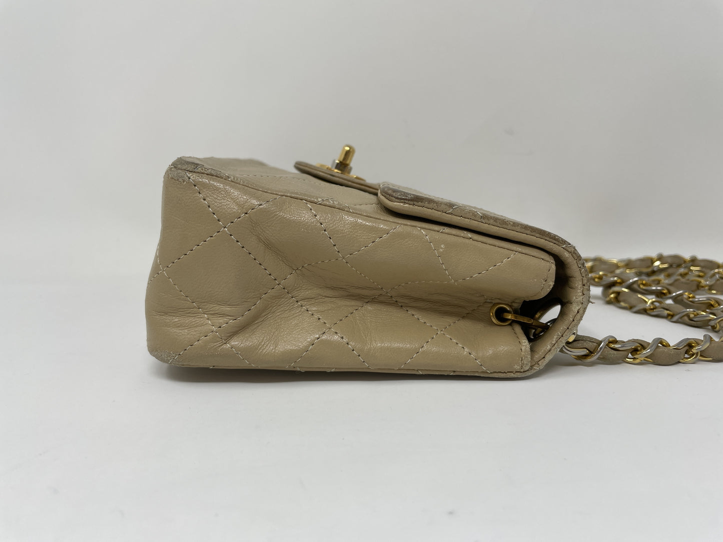 CHANEL CHANEL Mini Matelasse Shoulder Bag Beige Shoulder Bag
