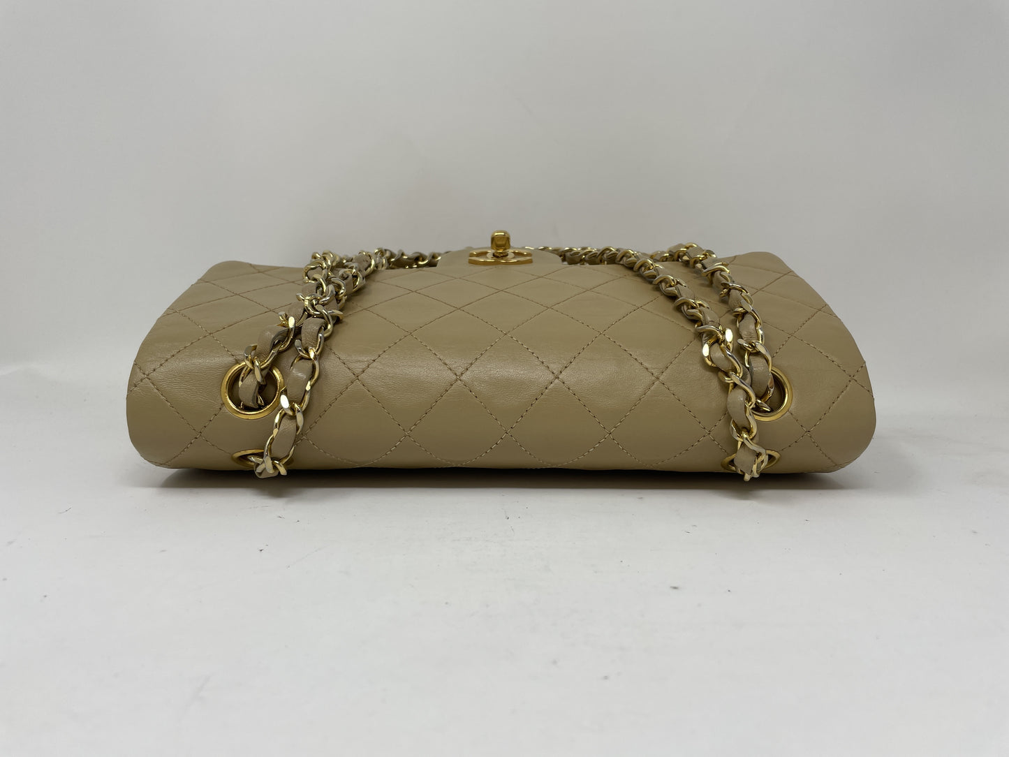 CHANEL CHANEL Shoulder Bag Matelasse Double Flap Beige Shoulder Bag