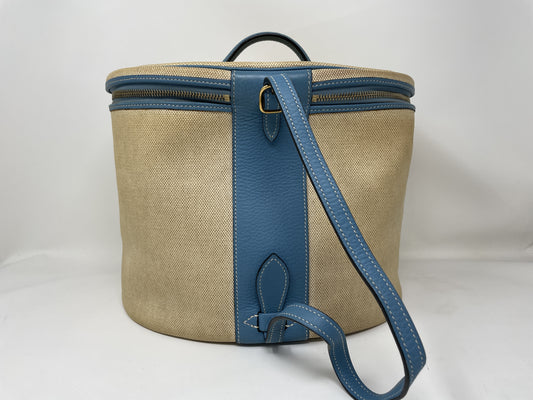 HERMES HERMES Vanity Bag Intercity Blue Jean Handbag