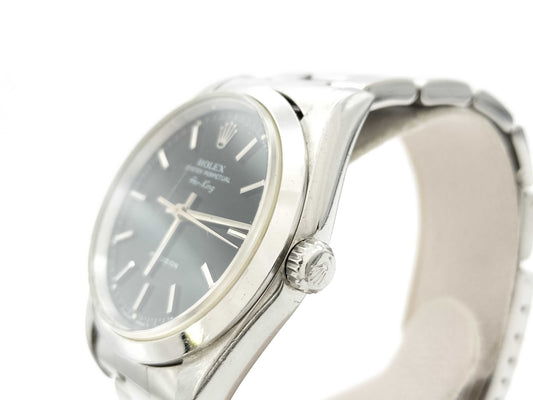 ROLEX Air-King 14000 U*****5 Black Dial Boys' Watch