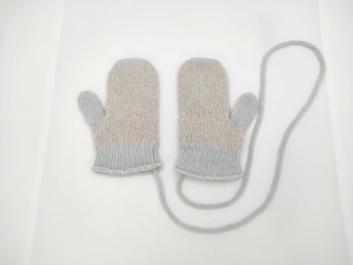 FENDI Zucca Knit Gloves Gray Yellow Baby Size M Other Accessories