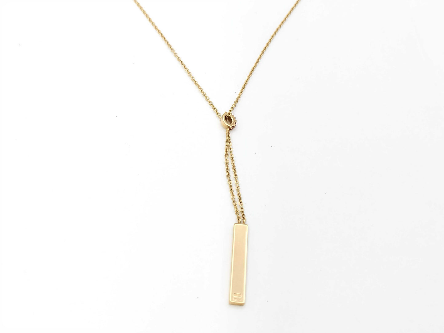 GUCCI Plated Pink Sapphire Necklace in YG 750, 5.0g