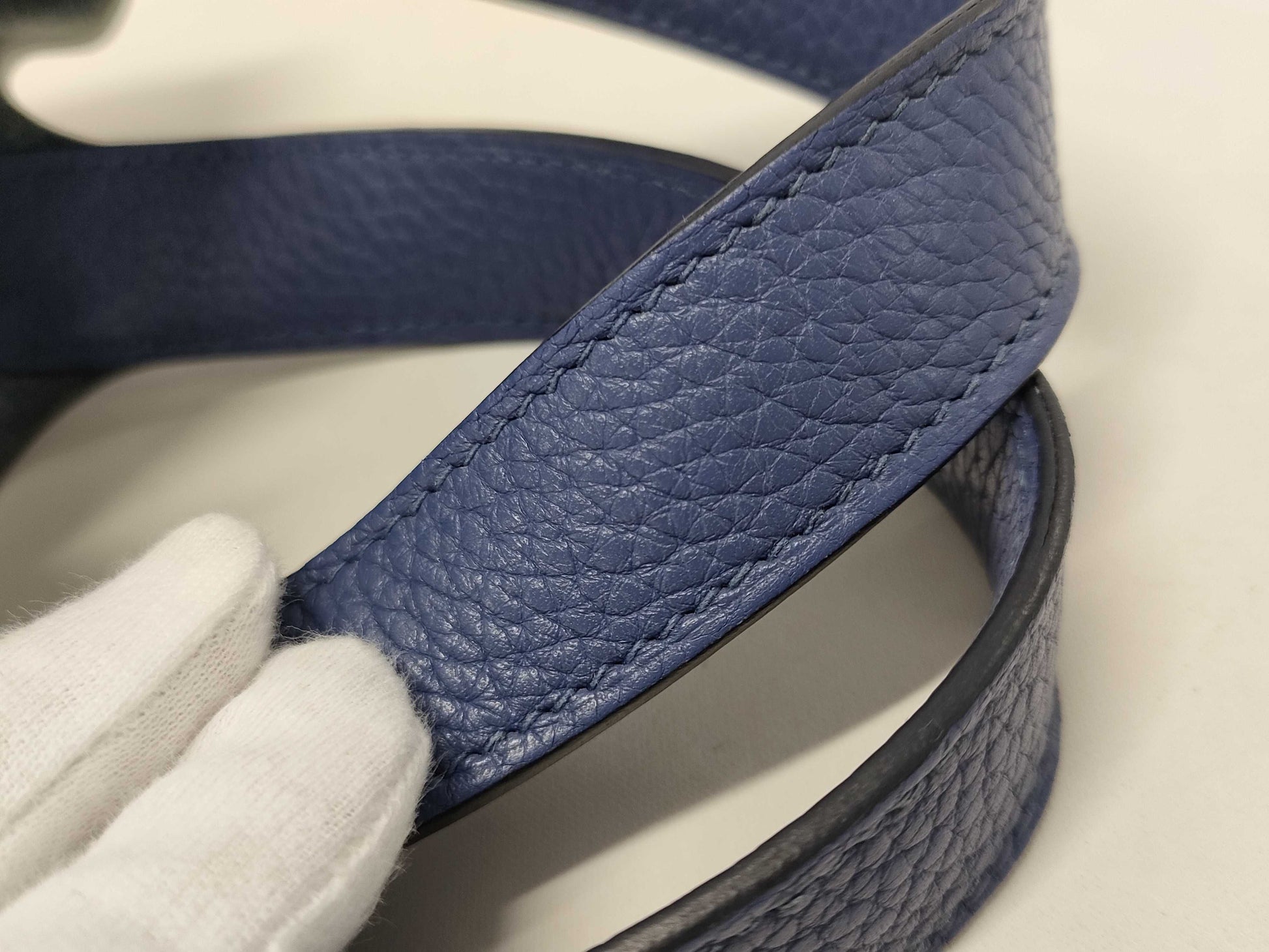 HERMES Picotin Lock PM Bag in Taurillon Clemence Blue Brighton with Silver Hardware and C Stamp