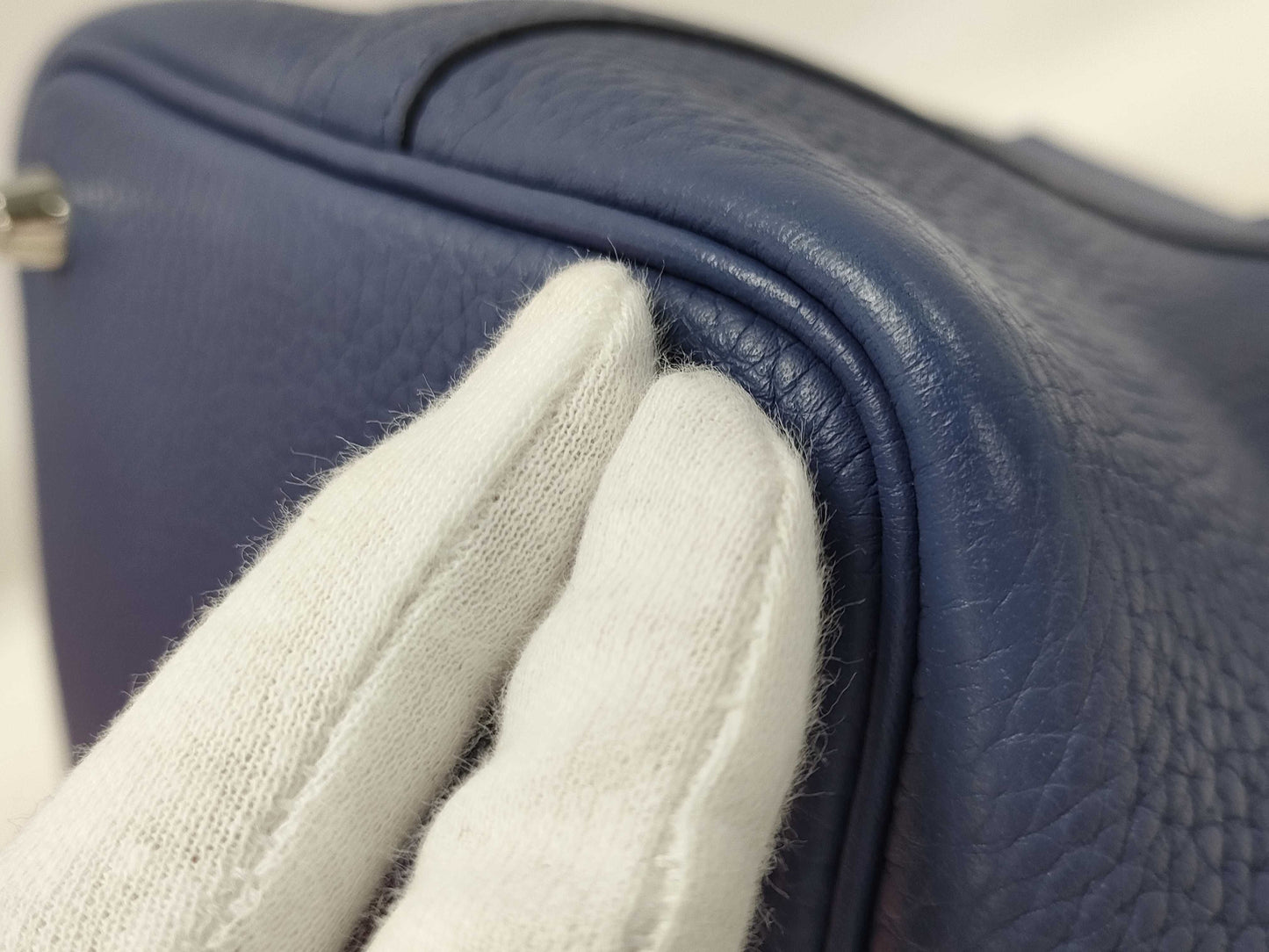 HERMES Picotin Lock PM Bag in Taurillon Clemence Blue Brighton with Silver Hardware and C Stamp