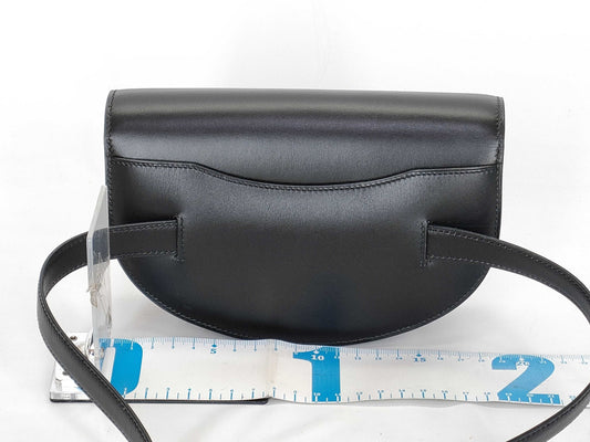 HERMES Black Box Calf Waist Bag with 〇Y Stamp