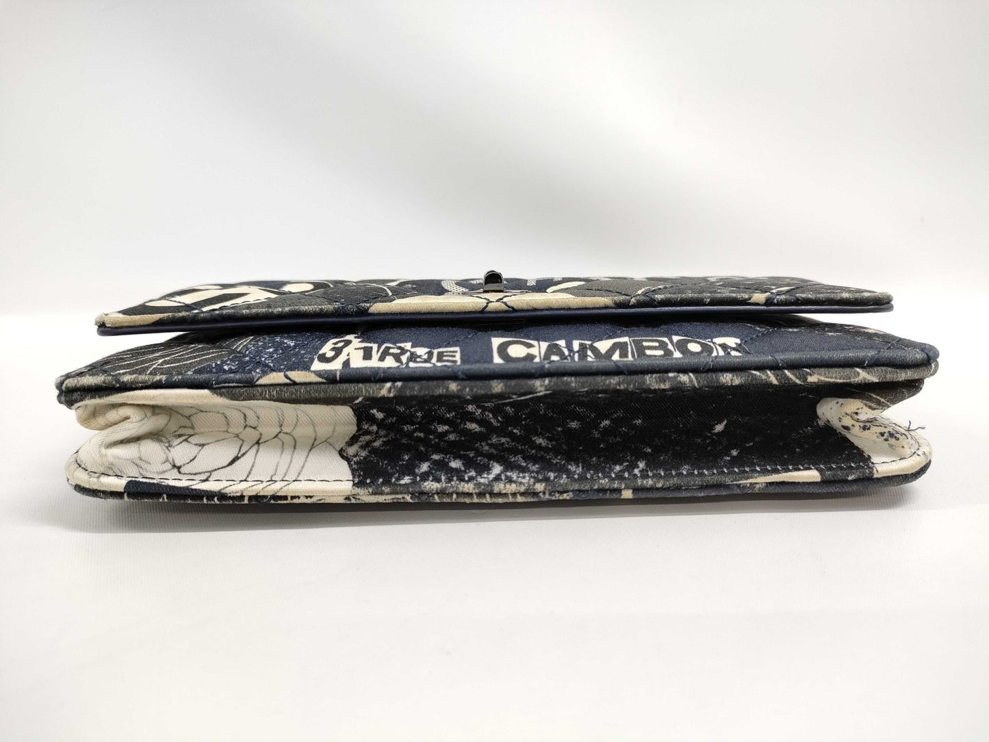 CHANEL Matelasse Chain Wallet, Navy, Silver Hardware, 29 Series