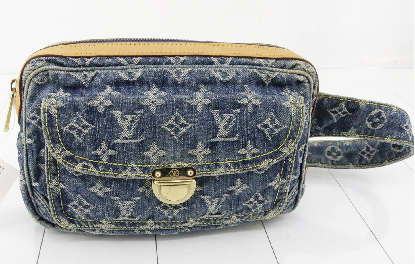 LOUIS VUITTON Mono Denim Bum Bag M95347 SR1027 Waist Bag