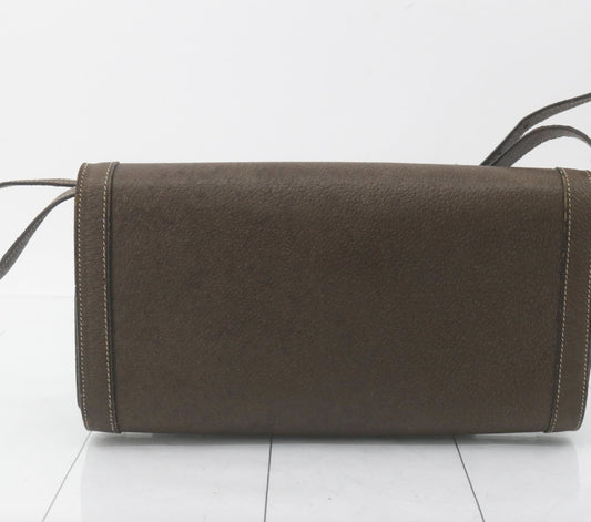 CELINE Vintage Leather Brown Shoulder Bag