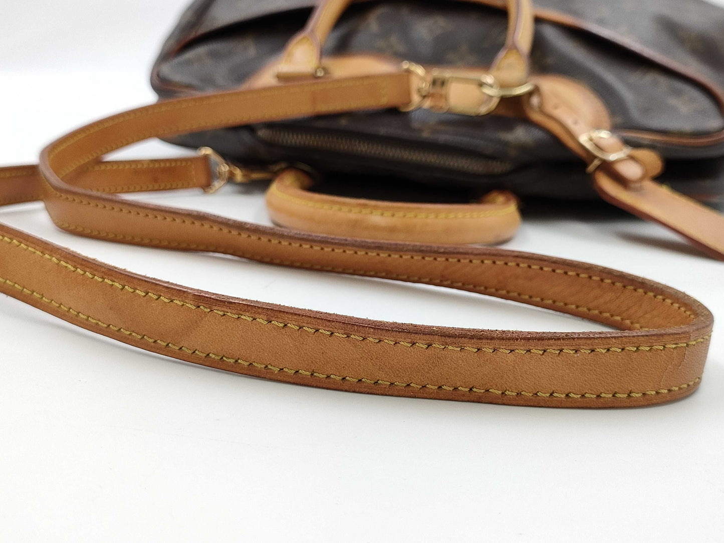 LOUIS VUITTON Monogram M47270 Deauville Handbag VI0927 with Shoulder Strap